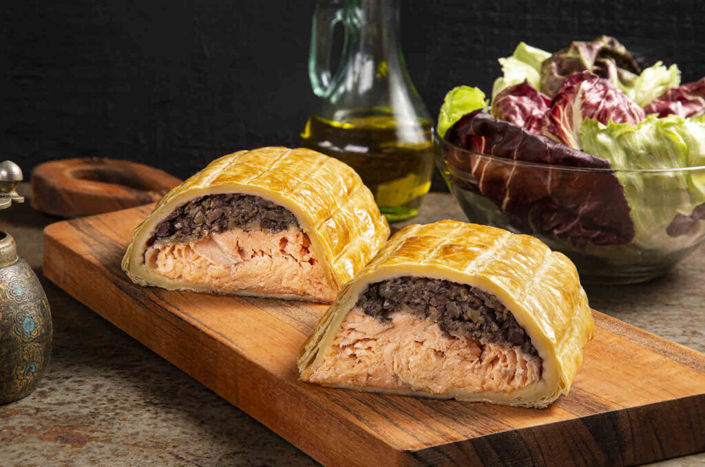 Salmão Wellington, é um dos itens da ceia de Natal da Hod's Gastronomia