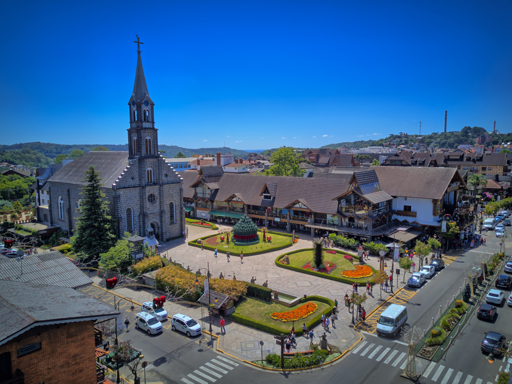 Centro de Gramado, no Rio Grande do Sul.